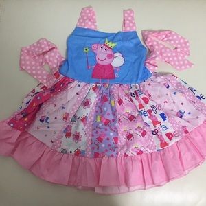 Peppa pig cute pink twirl dress
